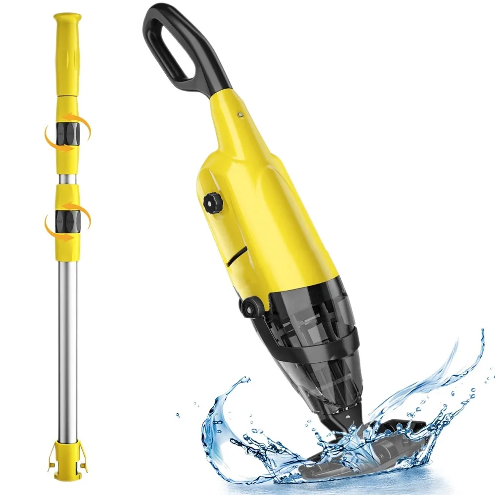 Cordless Pool Vacuum, Handheld Pool Vacuum with Running Time up to 60-Minutes for Above Ground Pools, Spas and Hot Tubs
Cordless Pool Vacuum, Handheld Pool Vacuum with Running Time up to 60-Minutes for Above Ground Pools, Spas and Hot Tubs