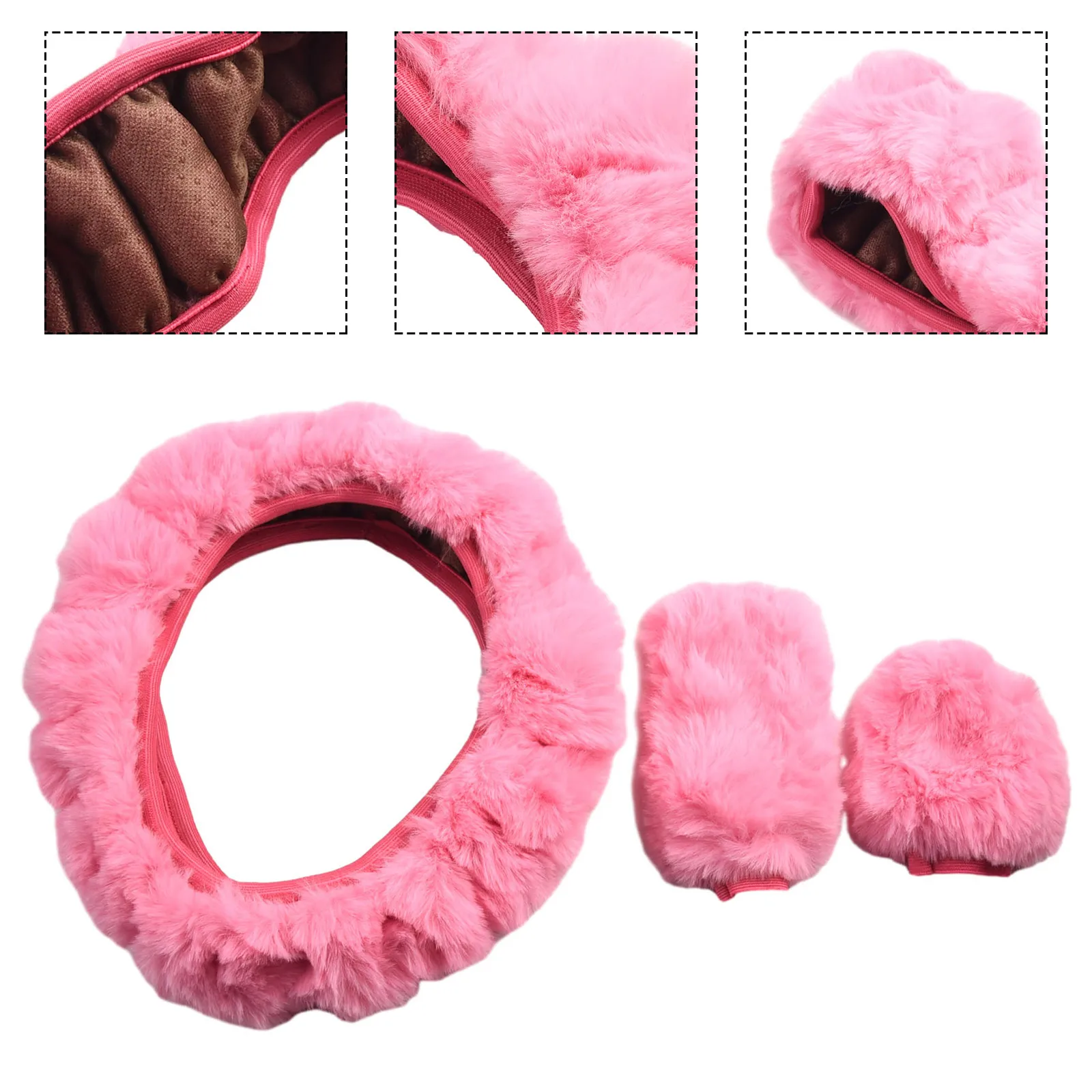 Car Decor Steering Wheel Cover Car 3 Pcs Fashion Faux Wool Fluffy Four Seasons Shift Gear Cover Warm Accessory
Car Decor Steering Wheel Cover Car 3 Pcs Fashion Faux Wool Fluffy Four Seasons Shift Gear Cover Warm Accessory
