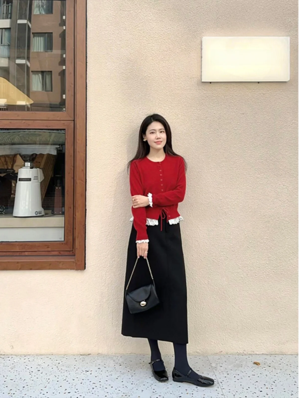 Korean Sle Soft Lace Trim Splicing Knitted Open Cardigan Women's Autumn Winter New Year Slimming Base irt round Ne Long...
Korean Sle Soft Lace Trim Splicing Knitted Open Cardigan Women's Autumn Winter New Year Slimming Base irt round Ne Long...