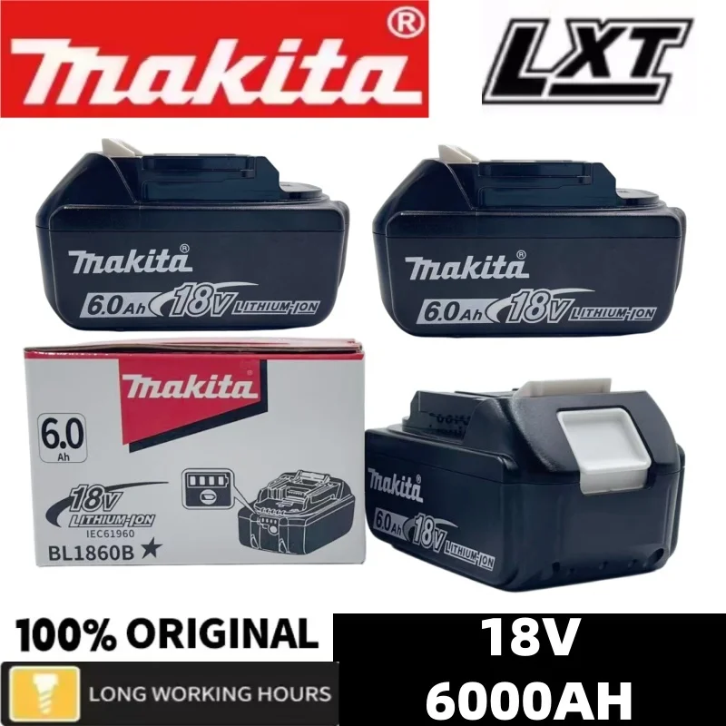 100% Оригинальный литиевый аккумулятор Makita 18В 6Ач для замены аккумуляторов Makita BL1840 BL1830B BL1850B BL1850 BL1860 BL1815
100% Оригинальный литиевый аккумулятор Makita 18В 6Ач для замены аккумуляторов Makita BL1840 BL1830B BL1850B BL1850 BL1860 BL1815