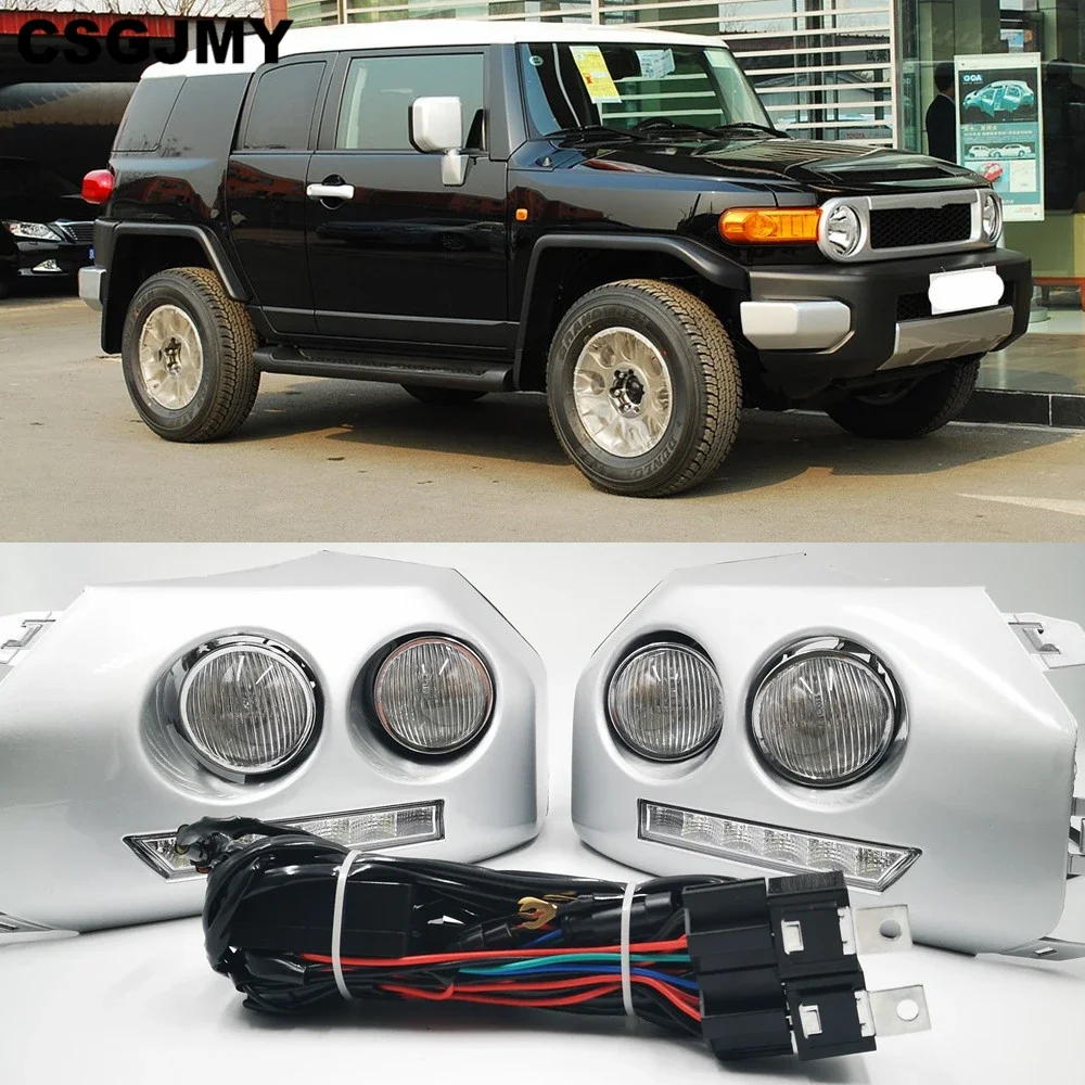 1Pair Car LED DRL Daytime running light fog lamp frame Fog light for Toyota Fj Cruiser 2007 2008 2009 2010 2011 2012 2013 2014
1Pair Car LED DRL Daytime running light fog lamp frame Fog light for Toyota Fj Cruiser 2007 2008 2009 2010 2011 2012 2013 2014