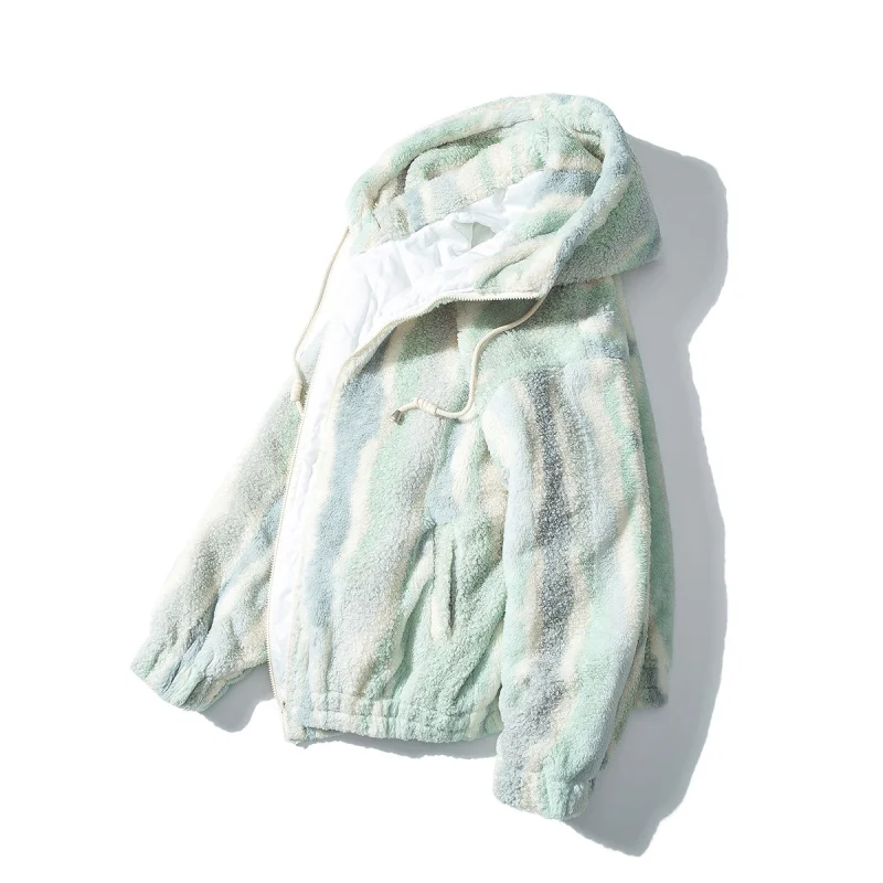 Tie-Dye Winter Men Jacket Thick Warm Hooded Zipper Cotton-Padded Jacket Casual Fashion Lamb Wool Parka Jacket Couple Windbreaker
Tie-Dye Winter Men Jacket Thick Warm Hooded Zipper Cotton-Padded Jacket Casual Fashion Lamb Wool Parka Jacket Couple Windbreaker