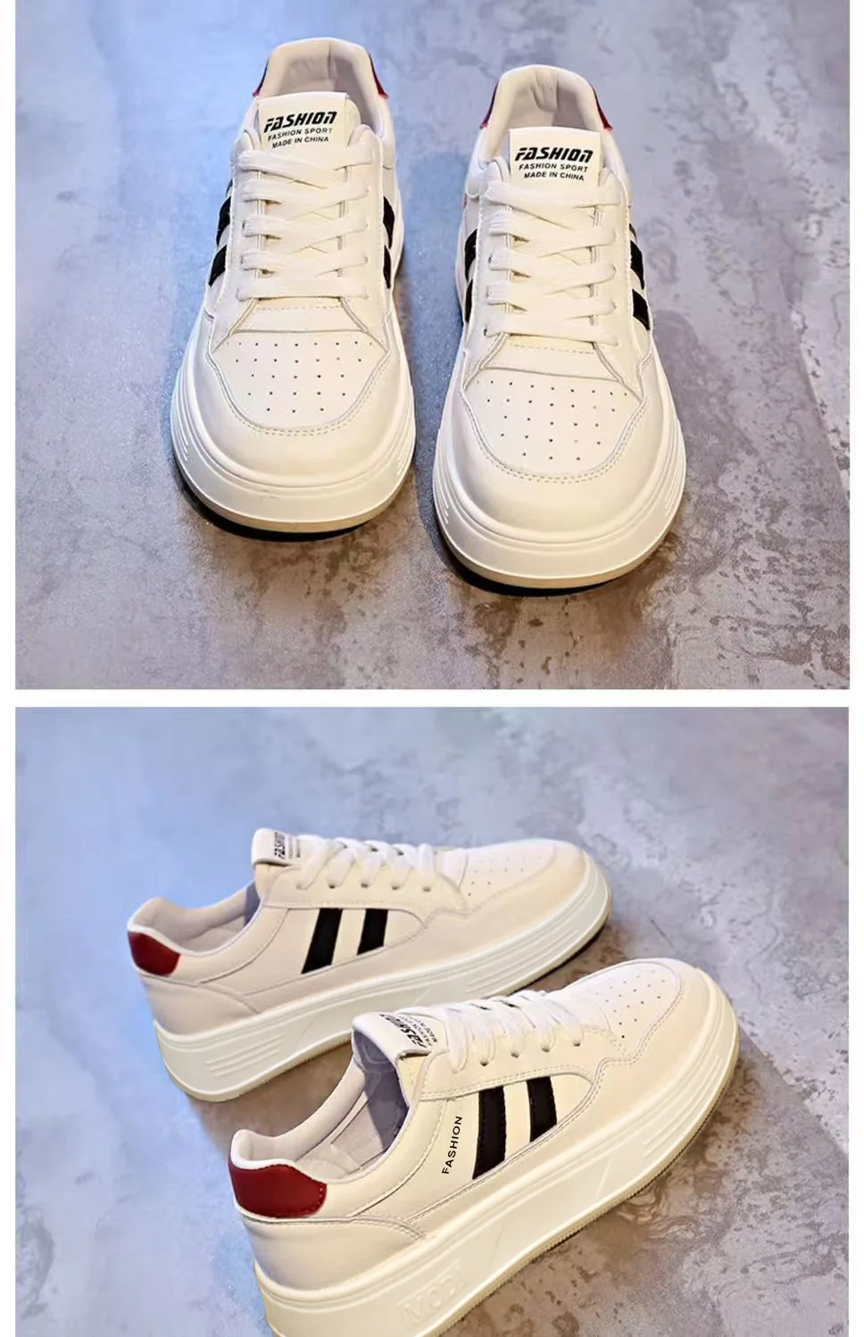 2026 New Women's White Casual Platform Shoes Leather Board Sneakers Lace-Up Versatile Student Breathable Trendy Footwear
2026 New Women's White Casual Platform Shoes Leather Board Sneakers Lace-Up Versatile Student Breathable Trendy Footwear