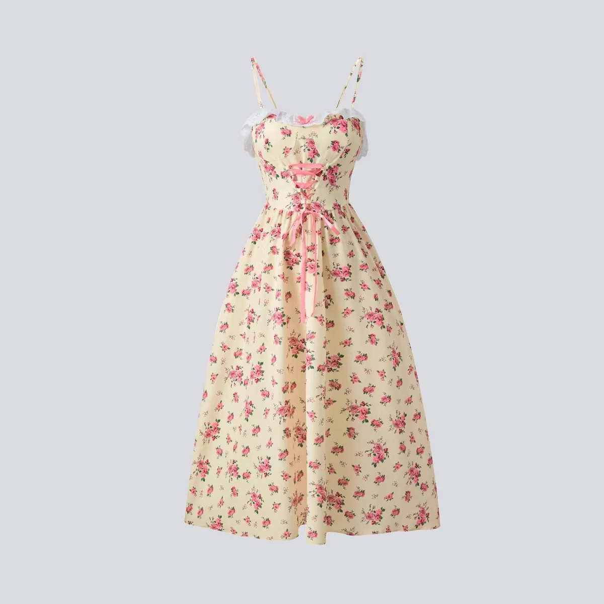 Flower Printed Dress Sweet Girl Summer Spaghetti Strap Sleeveless A-line Dresses Summer Fashion Women Versatile Mid Length Dress
Flower Printed Dress Sweet Girl Summer Spaghetti Strap Sleeveless A-line Dresses Summer Fashion Women Versatile Mid Length Dress