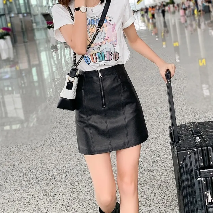 Genuine Leather High Waist Fashion Short Skirt Zipper Wrap Hip A-line Skirt Half Skirt Large Women's Sheepskin Vintage Y2k Skirt
Genuine Leather High Waist Fashion Short Skirt Zipper Wrap Hip A-line Skirt Half Skirt Large Women's Sheepskin Vintage Y2k Skirt