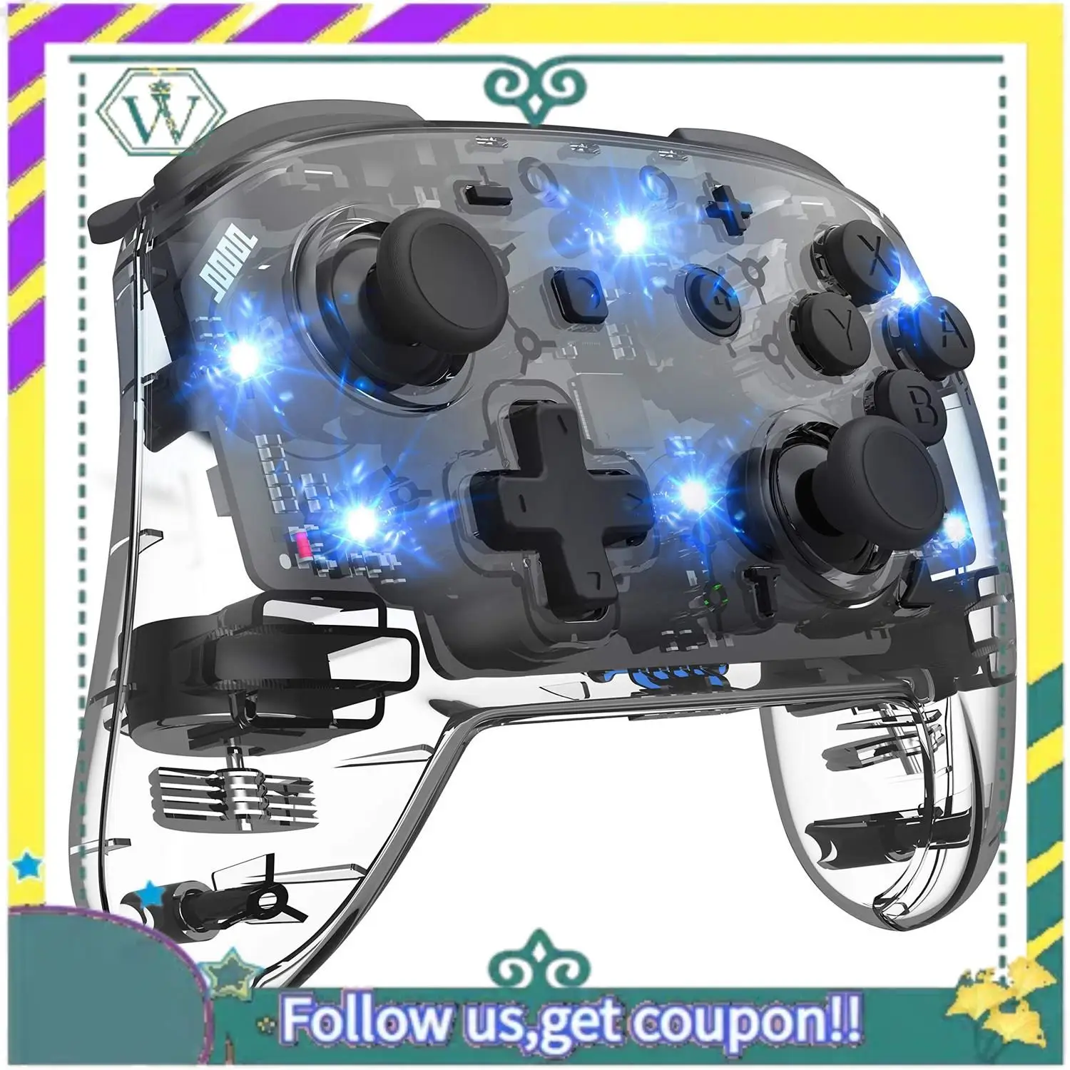 NEW Wireless Transparent Switch Pro Controller For Nintendo Switch, Adjustable Turbo Vibration Motion Gyro Ergonomic Gamepad
NEW Wireless Transparent Switch Pro Controller For Nintendo Switch, Adjustable Turbo Vibration Motion Gyro Ergonomic Gamepad
