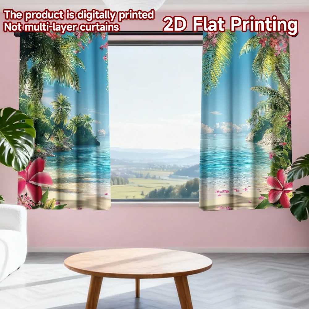 2D flat printing 2pcs Window Curtains Tropical Beach Paradise(24) Digital Printed Polyester Drapes Holiday Decorations for New
2D flat printing 2pcs Window Curtains Tropical Beach Paradise(24) Digital Printed Polyester Drapes Holiday Decorations for New