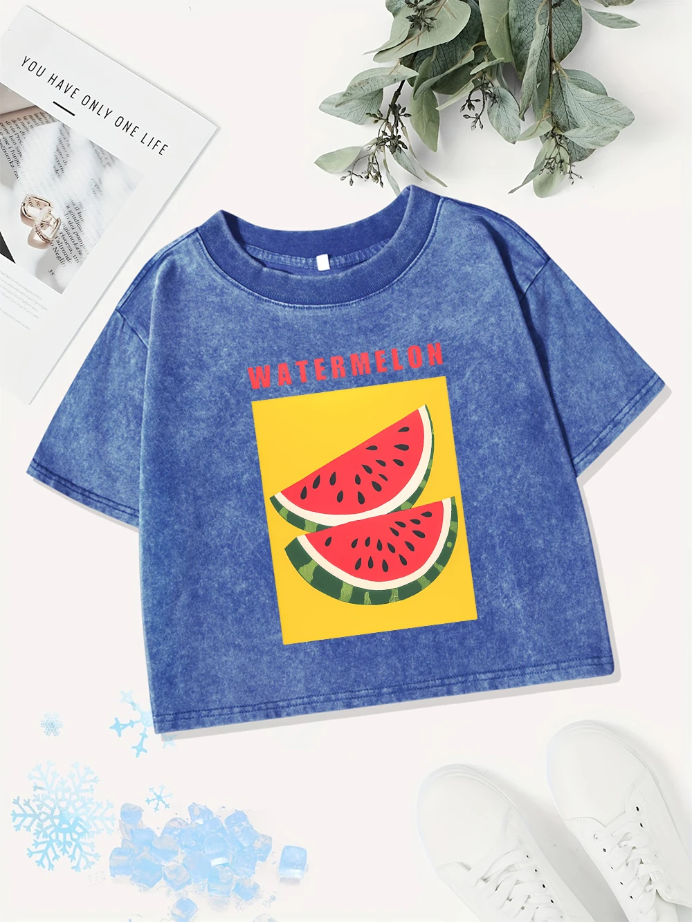 Summer Cotton Crop Tops Womens Watermelon Printing Washed T-Shirts Casual Regular Fit O-Neck Streetwear Street Womans Clothes
Summer Cotton Crop Tops Womens Watermelon Printing Washed T-Shirts Casual Regular Fit O-Neck Streetwear Street Womans Clothes