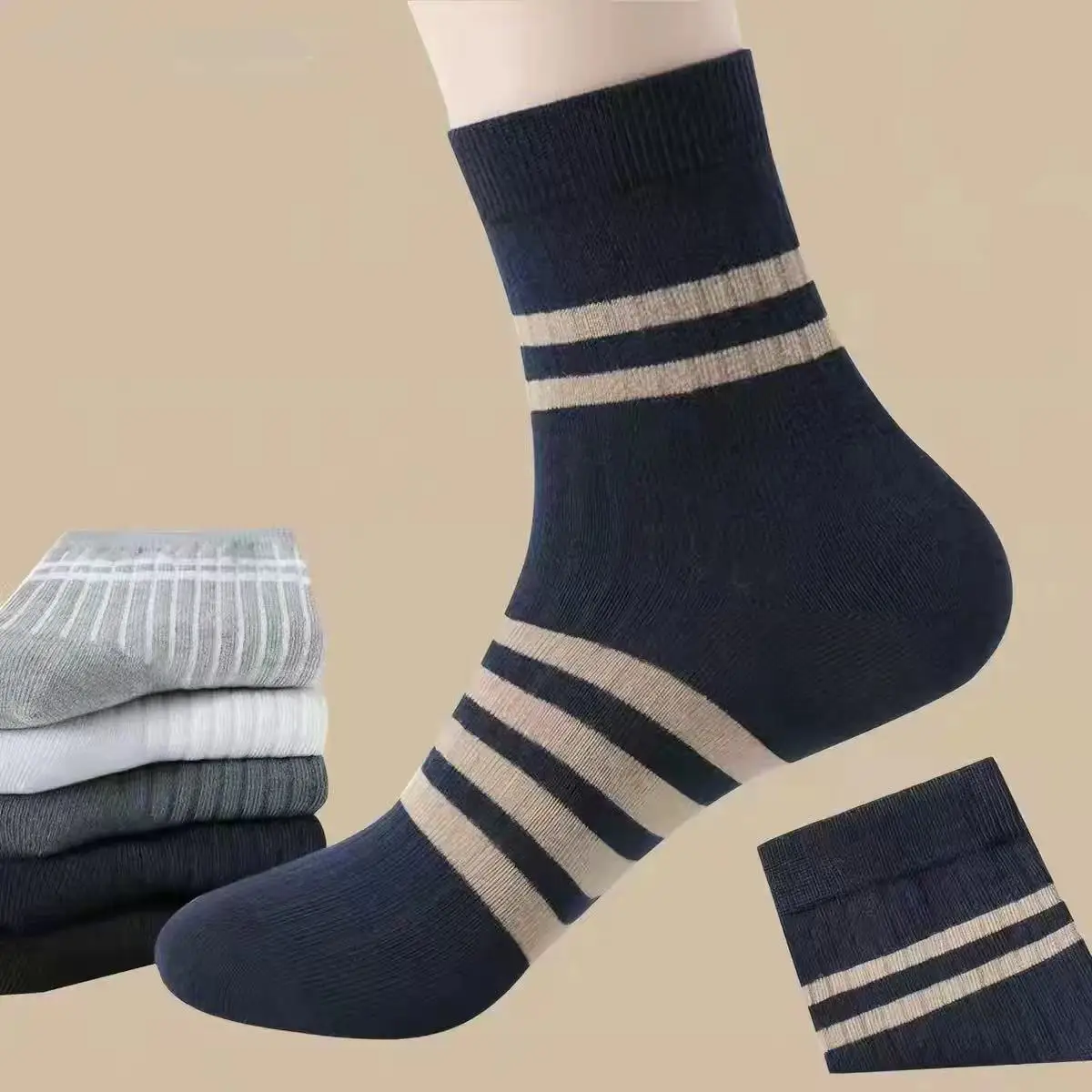 5 Pairs Striped Crew Socks Men Women, Casual Cotton Mid-Calf Socks for Daily Wear
5 Pairs Striped Crew Socks Men Women, Casual Cotton Mid-Calf Socks for Daily Wear