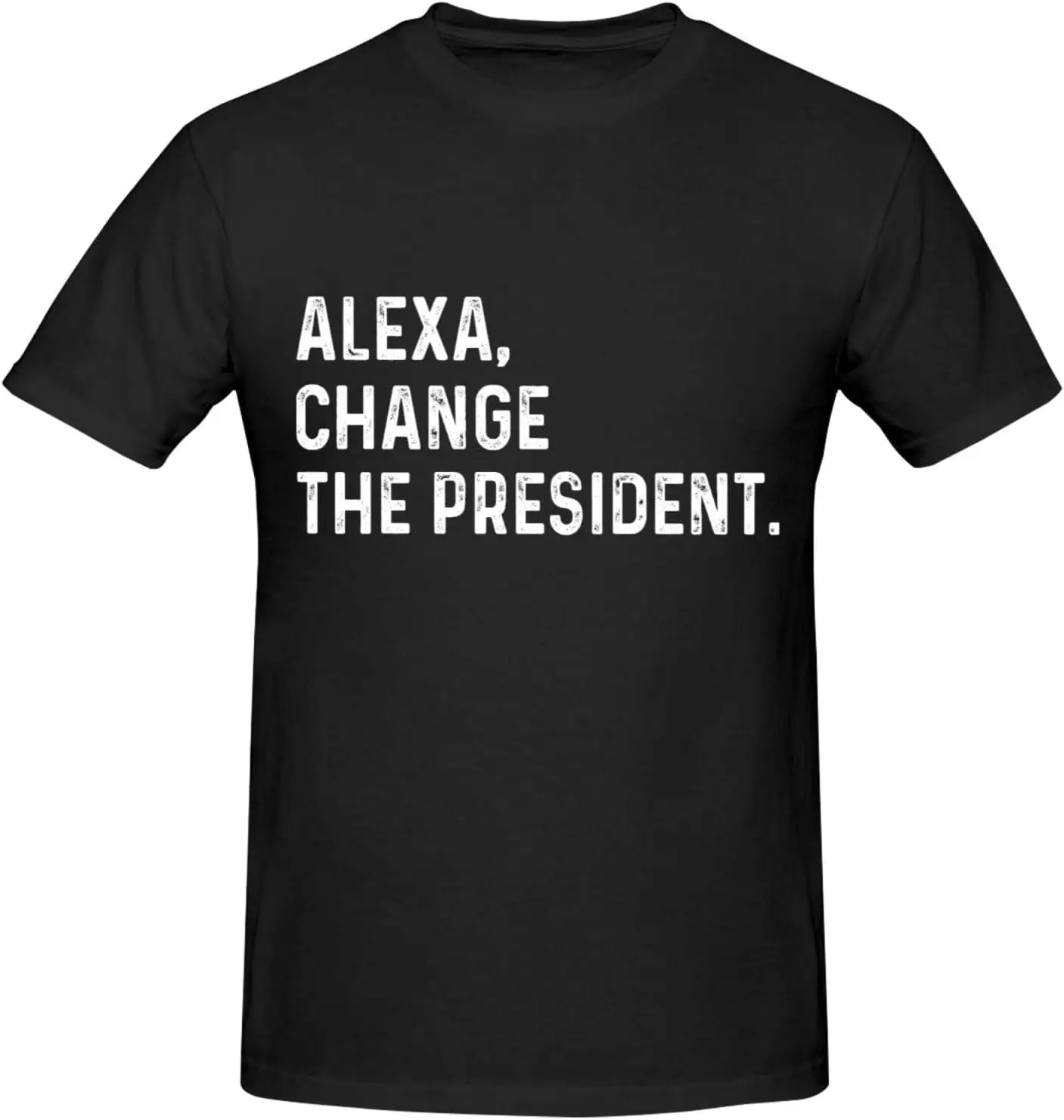 Футболка с надписью «Alexa, Change The President» из хлопка с круглым вырезом для мужчин и женщин
Футболка с надписью «Alexa, Change The President» из хлопка с круглым вырезом для мужчин и женщин
