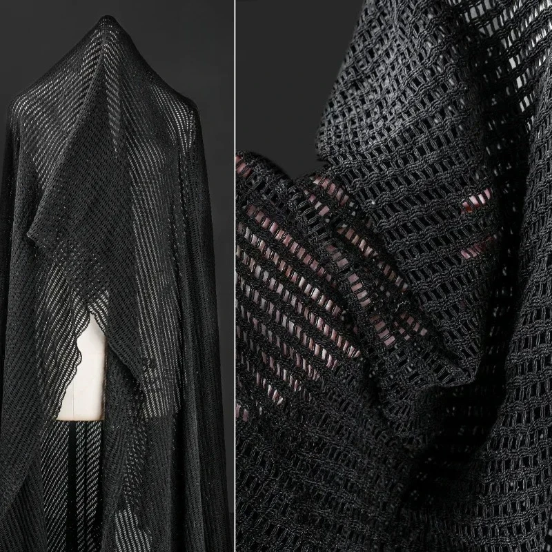 Трикотажная ткань с ажурной вязкой, черная сетка, весенне-летний кардиган, дизайнерская ткань для рукоделия, материал для шитья на метры
Трикотажная ткань с ажурной вязкой, черная сетка, весенне-летний кардиган, дизайнерская ткань для рукоделия, материал для шитья на метры