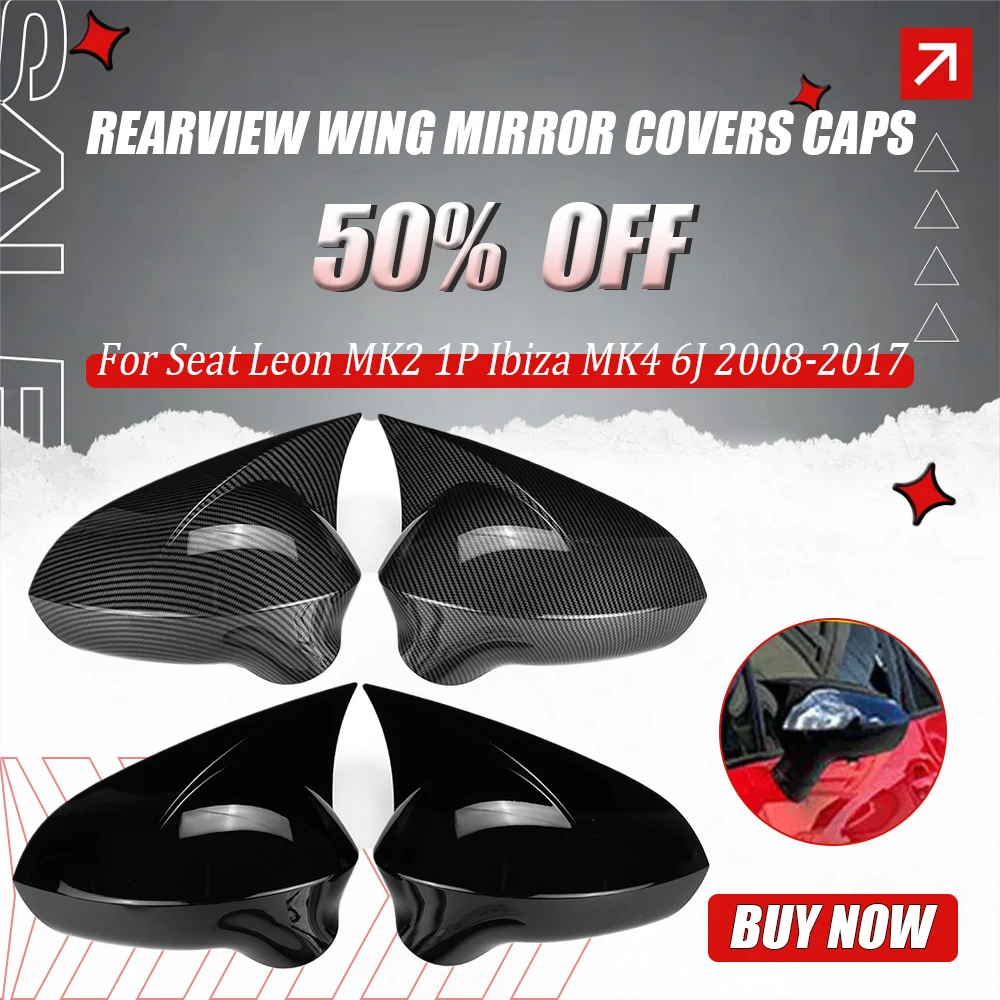 Для Seat Leon MK2 1P Ibiza MK4 6J 2008-2017 чехлы для зеркал заднего вида, глянцевый черный/углеродное волокно, чехол для зеркала
Для Seat Leon MK2 1P Ibiza MK4 6J 2008-2017 чехлы для зеркал заднего вида, глянцевый черный/углеродное волокно, чехол для зеркала