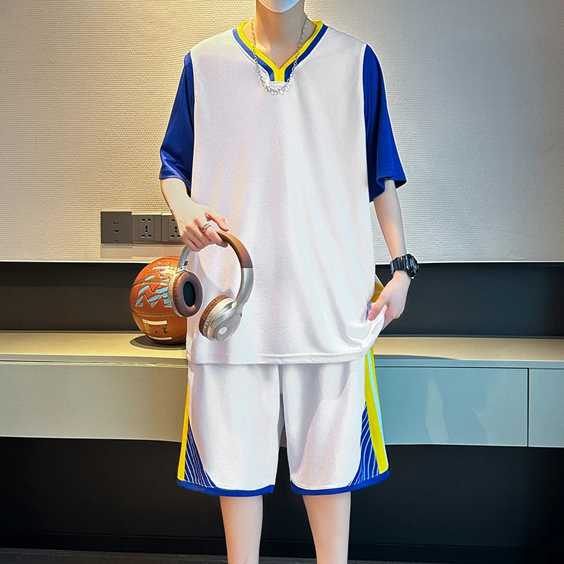 Комплект для баскетбола (джерси и шорты) для мужчин, белый, для тренировок, дышащий, с возможностью нанесения надписей
Комплект для баскетбола (джерси и шорты) для мужчин, белый, для тренировок, дышащий, с возможностью нанесения надписей