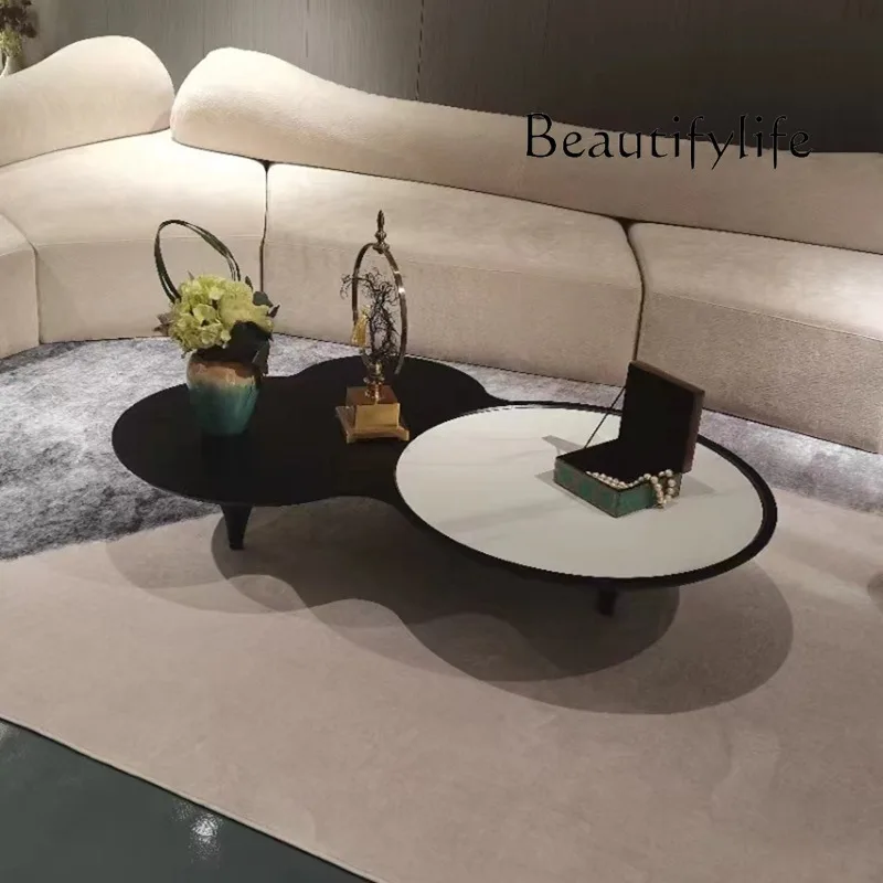 Italian minimalist living room household sticker solid wood coffee table ash wood grain rock slab special-shaped coffee table
Italian minimalist living room household sticker solid wood coffee table ash wood grain rock slab special-shaped coffee table