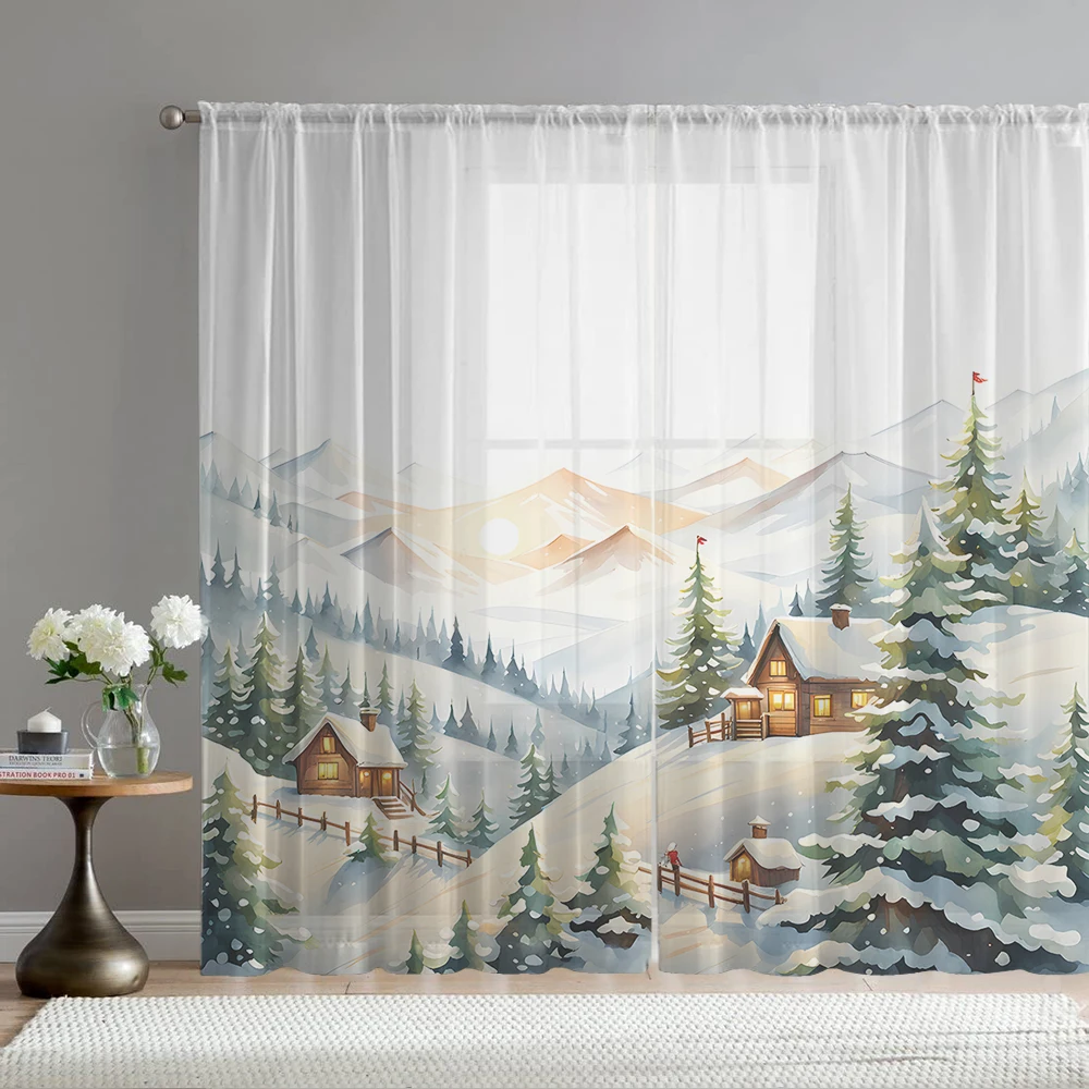 2PCS Home decoration printed window screens, snow house snow scenery, with pole bags, suitable for kitchens, cafes, living rooms
2PCS Home decoration printed window screens, snow house snow scenery, with pole bags, suitable for kitchens, cafes, living rooms