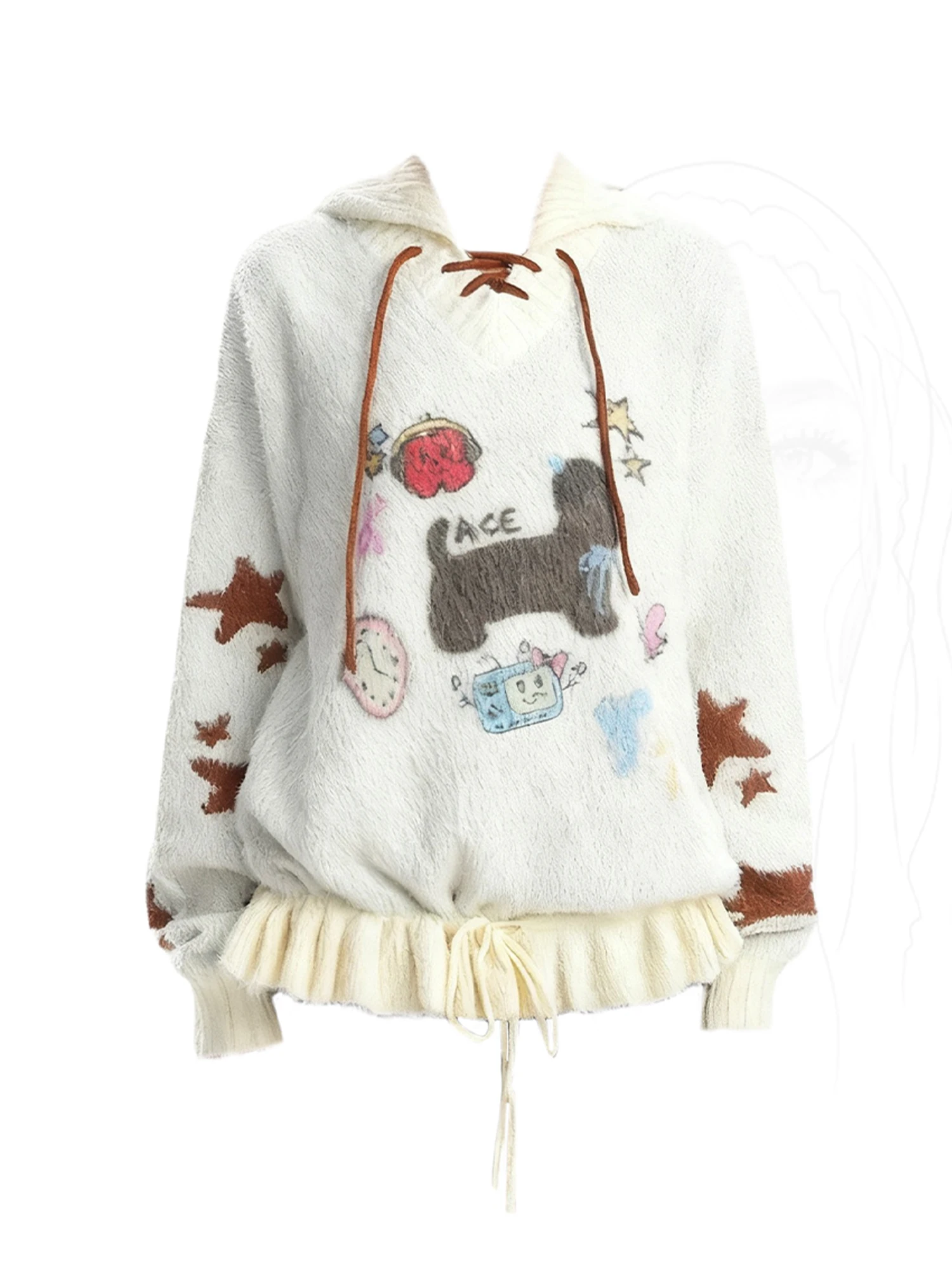 Женский абрикосовый мохеровый пуловер, жаккардовый свитер для собак Y2k, винтажный джемпер 2000-х годов, вязаный свитер оверсайз с длинными рукавами, осень-зима
Женский абрикосовый мохеровый пуловер, жаккардовый свитер для собак Y2k, винтажный джемпер 2000-х годов, вязаный свитер оверсайз с длинными рукавами, осень-зима