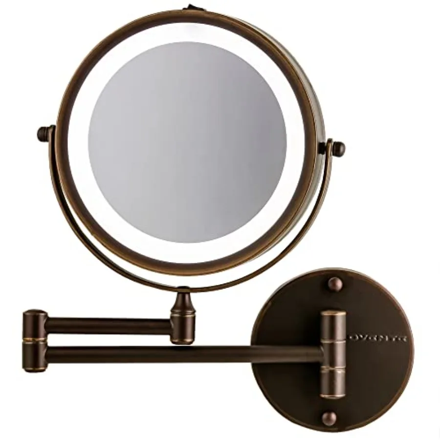 Wall Mounted Lighted Makeup Mirror, 7" Double Sided 1X/7X Magnifying Vanity Mirror for Bathroom with LED Lights, Cordless, 360°
Wall Mounted Lighted Makeup Mirror, 7" Double Sided 1X/7X Magnifying Vanity Mirror for Bathroom with LED Lights, Cordless, 360°