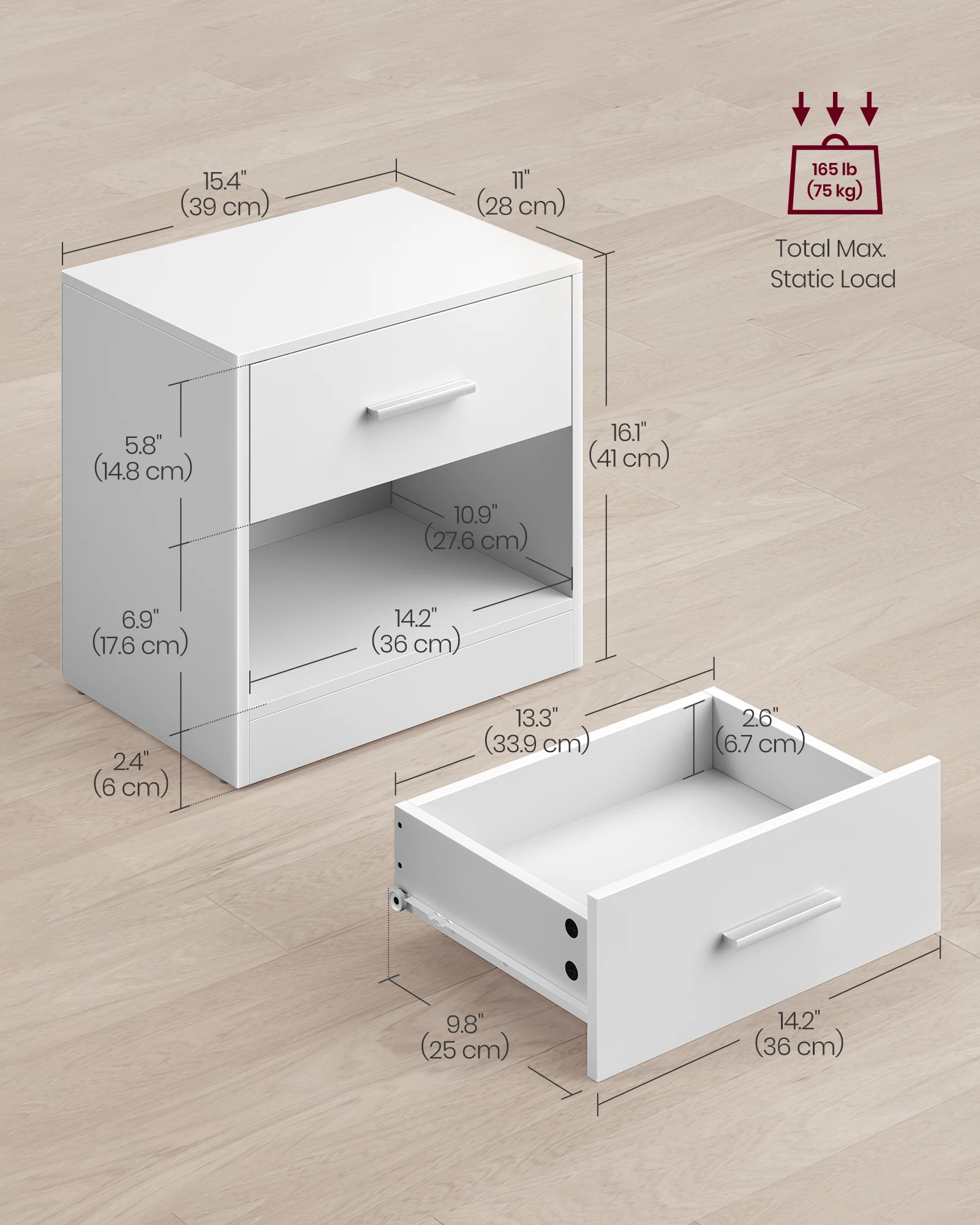 Small White Nightstand With Drawer Factory Hot Sale Modern Bedside Table
Small White Nightstand With Drawer Factory Hot Sale Modern Bedside Table
