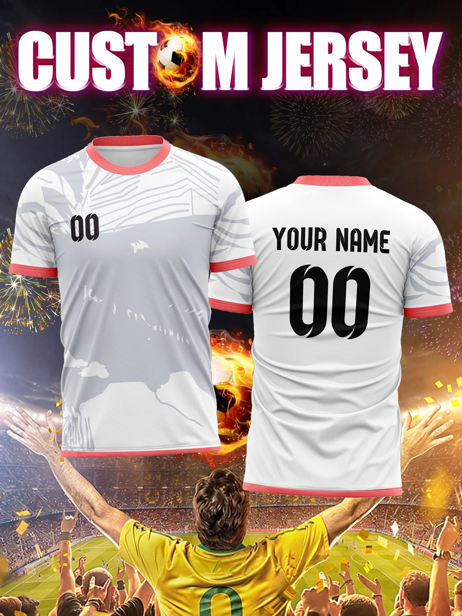 Custom Image Number Name Soccer Jersey, Team Event Shirt, Club Gathering Soccer Uniform
Custom Image Number Name Soccer Jersey, Team Event Shirt, Club Gathering Soccer Uniform