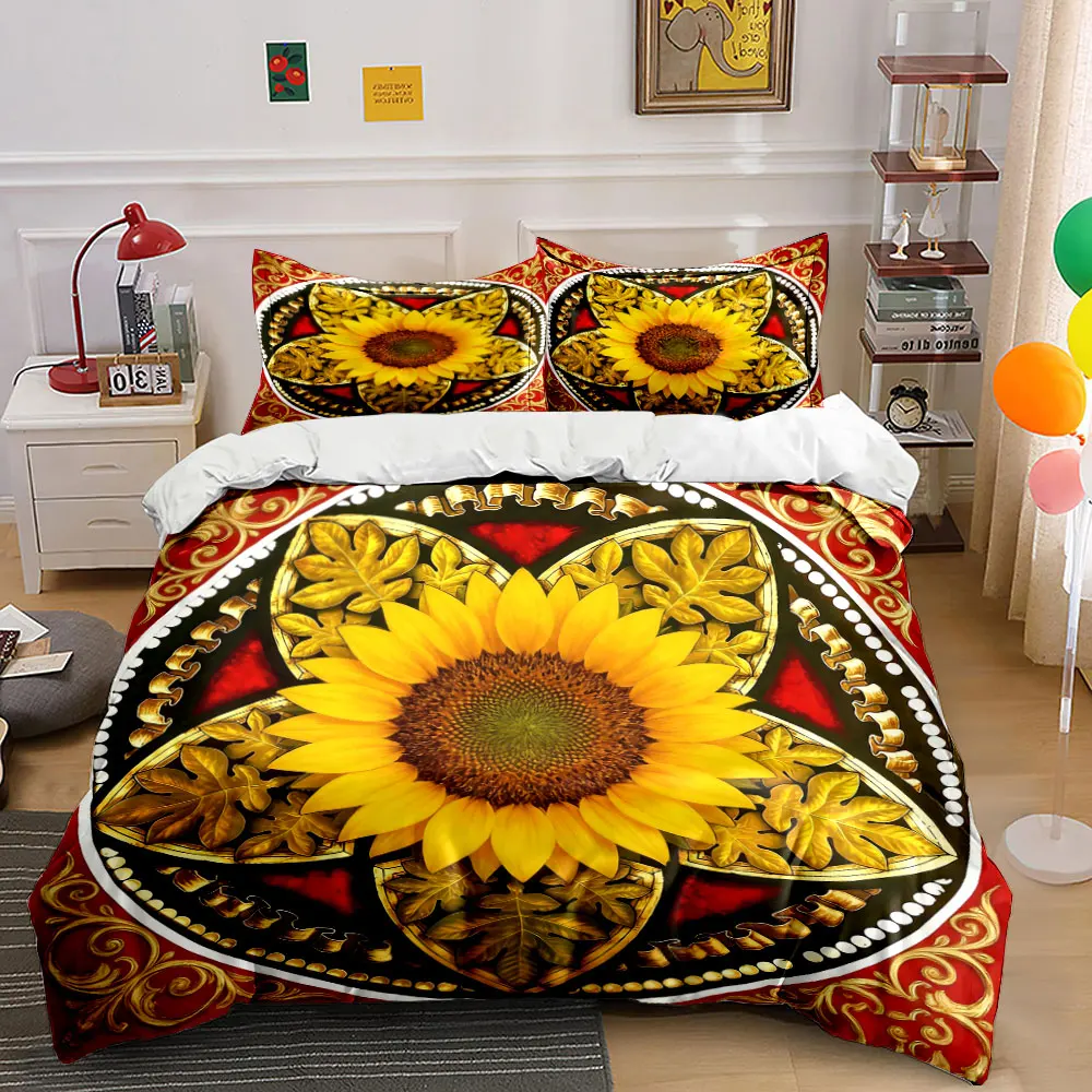 Sunflower Decor Set for Home Soft Comfortable Duvet Cover Bedding Set Included 1*Duvet Cover & 2*Pillowcases, gift
Sunflower Decor Set for Home Soft Comfortable Duvet Cover Bedding Set Included 1*Duvet Cover & 2*Pillowcases, gift