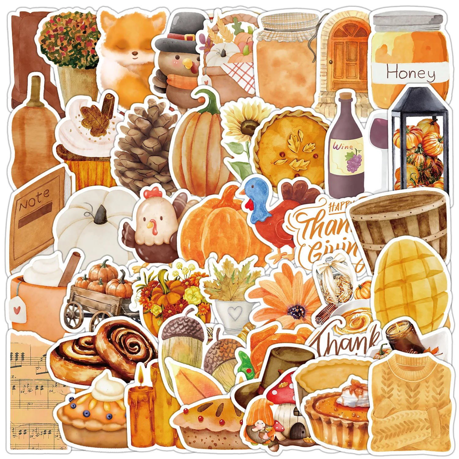 50Pcs Thanksgiving Day Series Stickers Suitcase Phone Case Water Bottle Waterproof Decoration Diy Sticker Packs
50Pcs Thanksgiving Day Series Stickers Suitcase Phone Case Water Bottle Waterproof Decoration Diy Sticker Packs