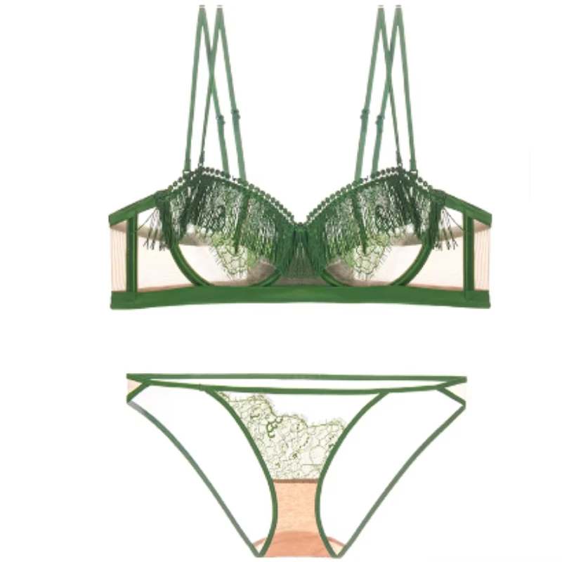 MOYISU Convertible Demi Bra & Panty Set - French Silhouette Enhancer Lace Lingerie, 6-Way Sexy Tushy Layered Underwear 1/2 A B C
MOYISU Convertible Demi Bra & Panty Set - French Silhouette Enhancer Lace Lingerie, 6-Way Sexy Tushy Layered Underwear 1/2 A B C