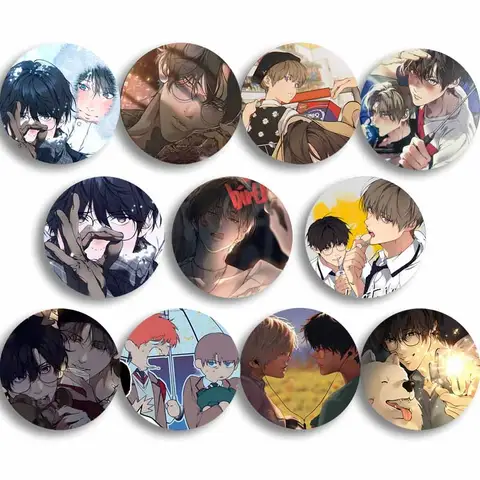 Broche de bande dessinée coréenne, bande dessinée basse marée dans le crépuscule, épingle à bouton souple, anime Kim wald ihyun Yeo TaeMozambique BL, badge de dessin animé, cadeaux de renforcement, 32mm, 44mm, 58mm