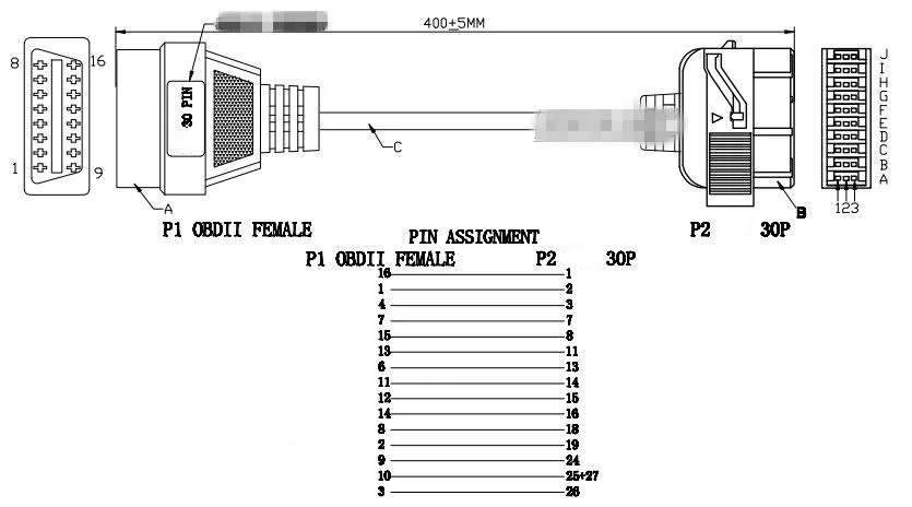 30-контактный кабель PSA, разъем OBD2 II, адаптер Lexia 30-контактный соединительный кабель OBD2 Lexia3 30PIN для Peugeot/Citroen
30-контактный кабель PSA, разъем OBD2 II, адаптер Lexia 30-контактный соединительный кабель OBD2 Lexia3 30PIN для Peugeot/Citroen