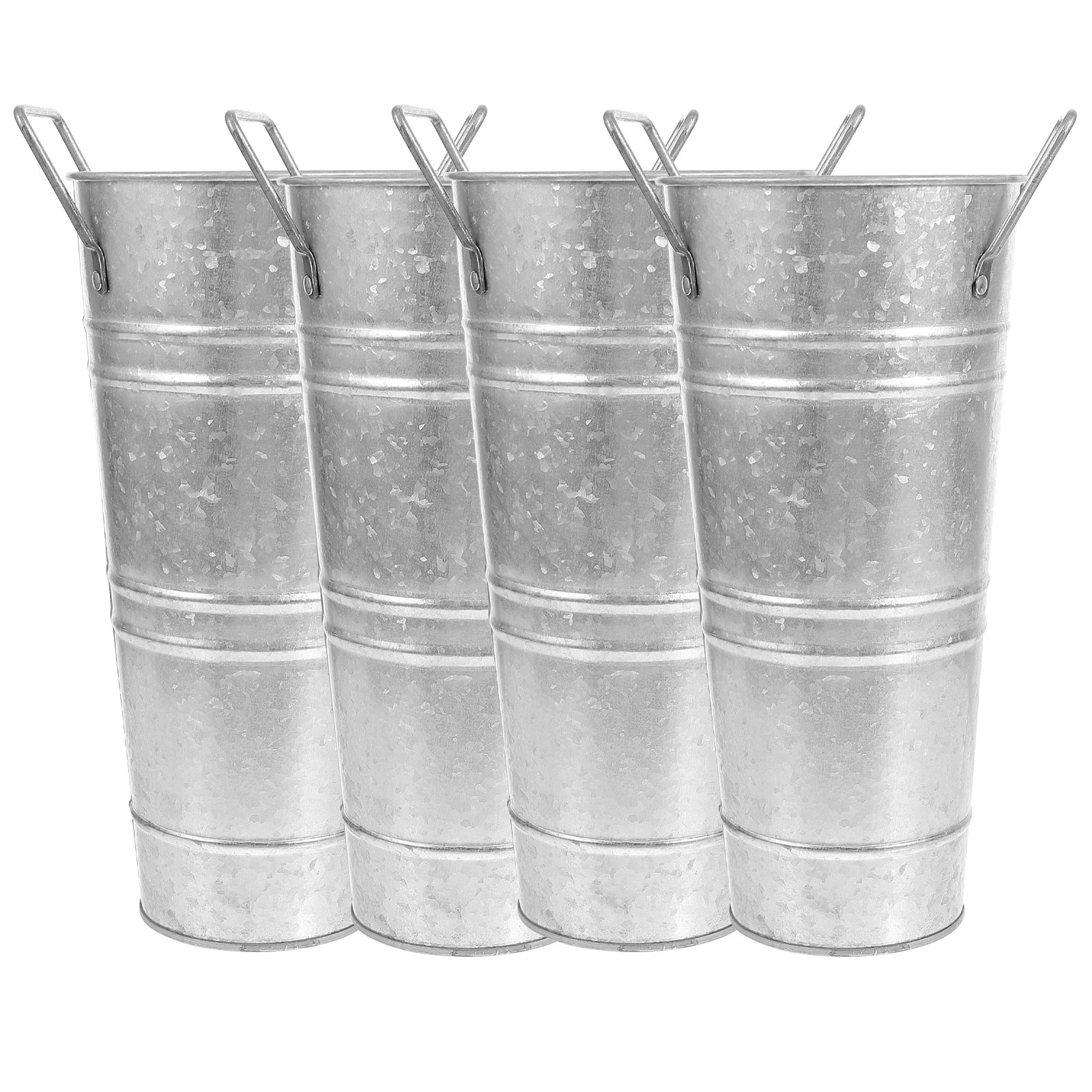 4 Pcs Vase Set 9 Inch Galvanized Iron Planters with Handles Rustic Retro Iron Flowerpot Style for Home Office Garden Decor
4 Pcs Vase Set 9 Inch Galvanized Iron Planters with Handles Rustic Retro Iron Flowerpot Style for Home Office Garden Decor