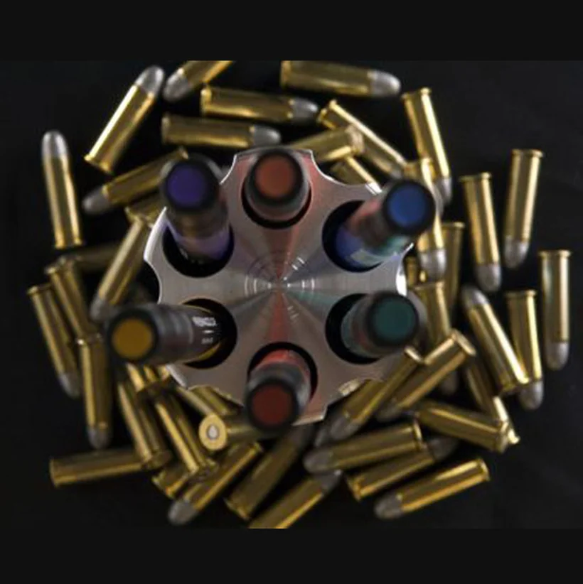 1PC Cylinder Pen/Pencil Container Aluminum 6-hole Revolver Pen Metal Holder Gift
1PC Cylinder Pen/Pencil Container Aluminum 6-hole Revolver Pen Metal Holder Gift