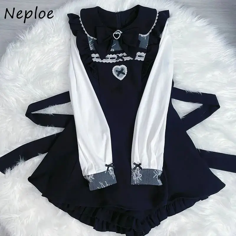 Neploe Y2K Goth Trendy Fairycore Lovely Femme Robe Кружева с длинным рукавом и грибком Женщины Mujer Лолита Хип-хоп Новые короткие платья
Neploe Y2K Goth Trendy Fairycore Lovely Femme Robe Кружева с длинным рукавом и грибком Женщины Mujer Лолита Хип-хоп Новые короткие платья