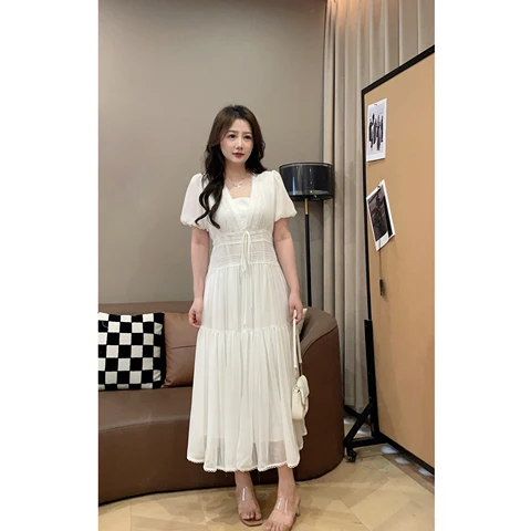Ele Summer Mid-Length Dr White Splice Slimming Waist A-Line Skirt Soft Fabric Pure Color High Waist V-Ne Casual Wear
Ele Summer Mid-Length Dr White Splice Slimming Waist A-Line Skirt Soft Fabric Pure Color High Waist V-Ne Casual Wear