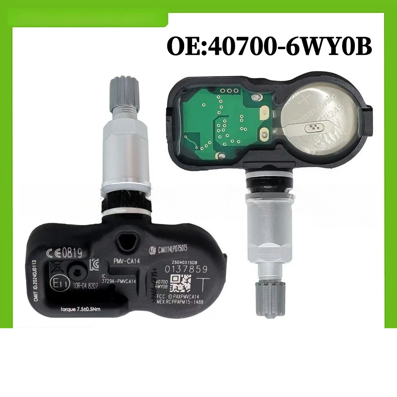 40700-6WY0B 407006WY0B PMV-CA14 4pcs Tire Pressure Sensor for Nissan GT-R Juke Leaf For Infiniti Q60 QX50 QX70 QX80
40700-6WY0B 407006WY0B PMV-CA14 4pcs Tire Pressure Sensor for Nissan GT-R Juke Leaf For Infiniti Q60 QX50 QX70 QX80