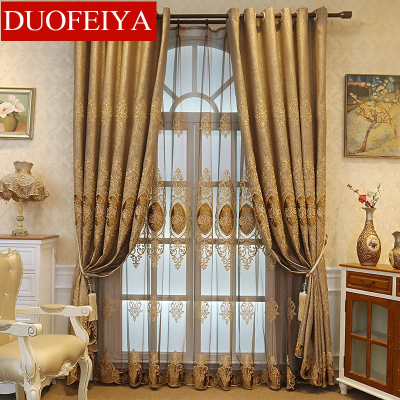 Curtains for Living Dining Room Bedroom High-end European-style Chenille Embroidered Luxury Left and Right Biparting Open
Curtains for Living Dining Room Bedroom High-end European-style Chenille Embroidered Luxury Left and Right Biparting Open