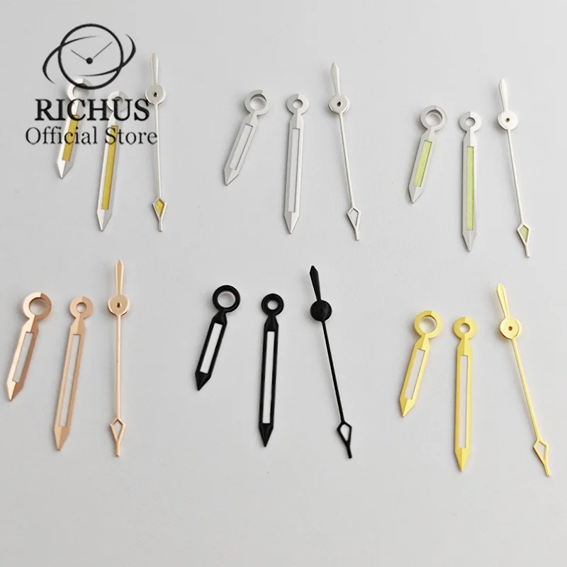 RICHUS Silver Black Gold Rose gold Watch Hands Green Luminous Fit NH35 NH36 Movement
RICHUS Silver Black Gold Rose gold Watch Hands Green Luminous Fit NH35 NH36 Movement