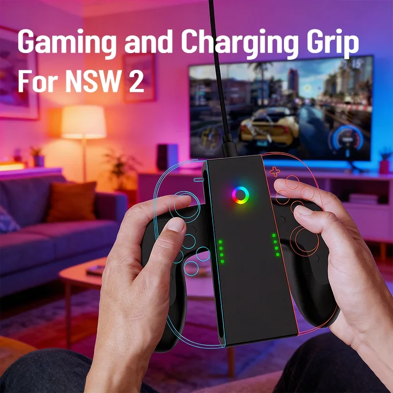 New Charging Grip for Switch 2 Multi-Function Handle Holder Type-C Charging Dock Grip Adapter for NS Switch2 Accessories
New Charging Grip for Switch 2 Multi-Function Handle Holder Type-C Charging Dock Grip Adapter for NS Switch2 Accessories