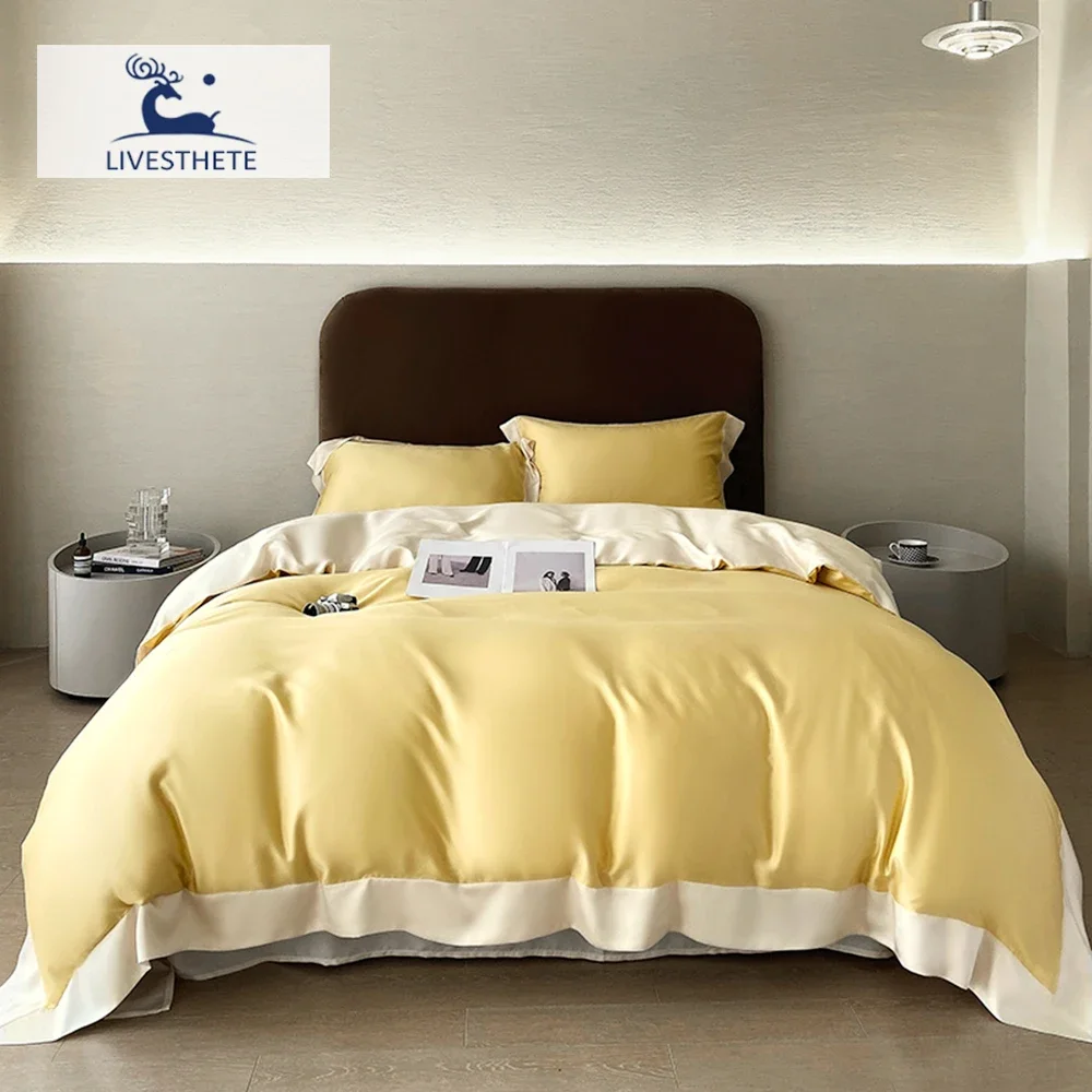 Liv-Esthete Top Grade 100% Silk Duvet Cover Set Queen King Yellow White Bedding Set Flat Sheet Beauty Pillowcase Bed Linen
Liv-Esthete Top Grade 100% Silk Duvet Cover Set Queen King Yellow White Bedding Set Flat Sheet Beauty Pillowcase Bed Linen