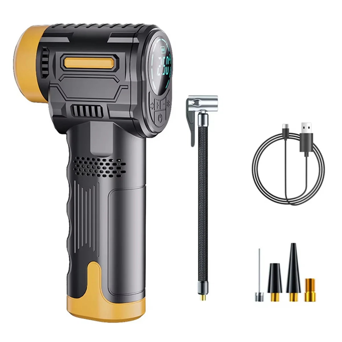 A07I Portable Electric Car Tire Inflator Handheld Wireless Air Pump for Car Tires with Auto Stop LED Light
A07I Portable Electric Car Tire Inflator Handheld Wireless Air Pump for Car Tires with Auto Stop LED Light