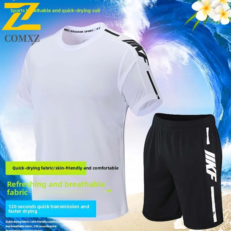 Men's Quick Drying Breathable Short Sleeve Shorts Set Football Match Sports T-shirt Fashionable Versatile Loose Shorts Teenagers
Men's Quick Drying Breathable Short Sleeve Shorts Set Football Match Sports T-shirt Fashionable Versatile Loose Shorts Teenagers