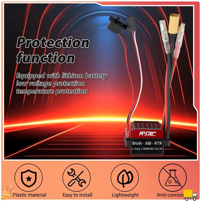 60A ESC RC Car ESC Матовый электрический регулятор скорости 6V/2A BEC Замена для 1/10 RC автомобиля
60A ESC RC Car ESC Матовый электрический регулятор скорости 6V/2A BEC Замена для 1/10 RC автомобиля