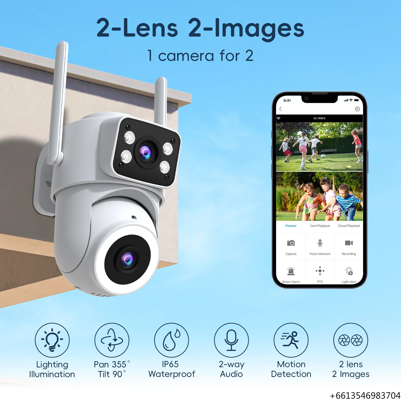 3MP Dual Lens WiFi Camera Wide Angle for 360 Human Motion Tracking Detection Cctv Camera Wireless With Large Storage
3MP Dual Lens WiFi Camera Wide Angle for 360 Human Motion Tracking Detection Cctv Camera Wireless With Large Storage