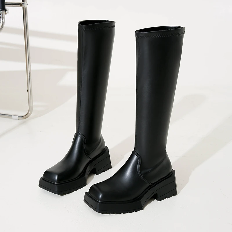 Designer 2025 New Women High Boots Elegant Platform Chunky Shoes Winter Trend Fashion Motorcycle Knight's Boots Heeled Shoes
Designer 2025 New Women High Boots Elegant Platform Chunky Shoes Winter Trend Fashion Motorcycle Knight's Boots Heeled Shoes