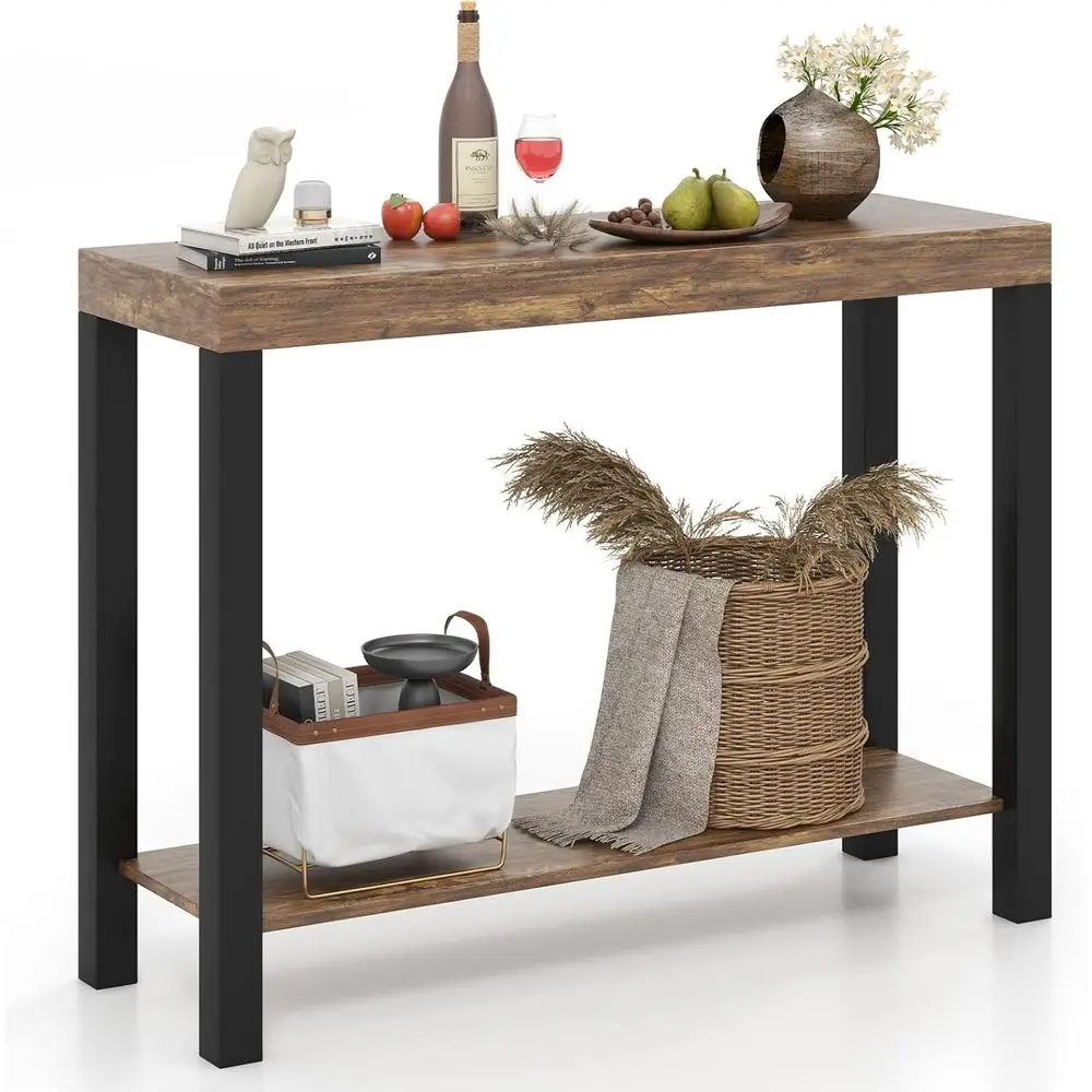48 Counter Height Bar Table, Rustic Brown, Solid Wood, Open Shelves, Ideal for Kitchen or Dining Area
48 Counter Height Bar Table, Rustic Brown, Solid Wood, Open Shelves, Ideal for Kitchen or Dining Area
