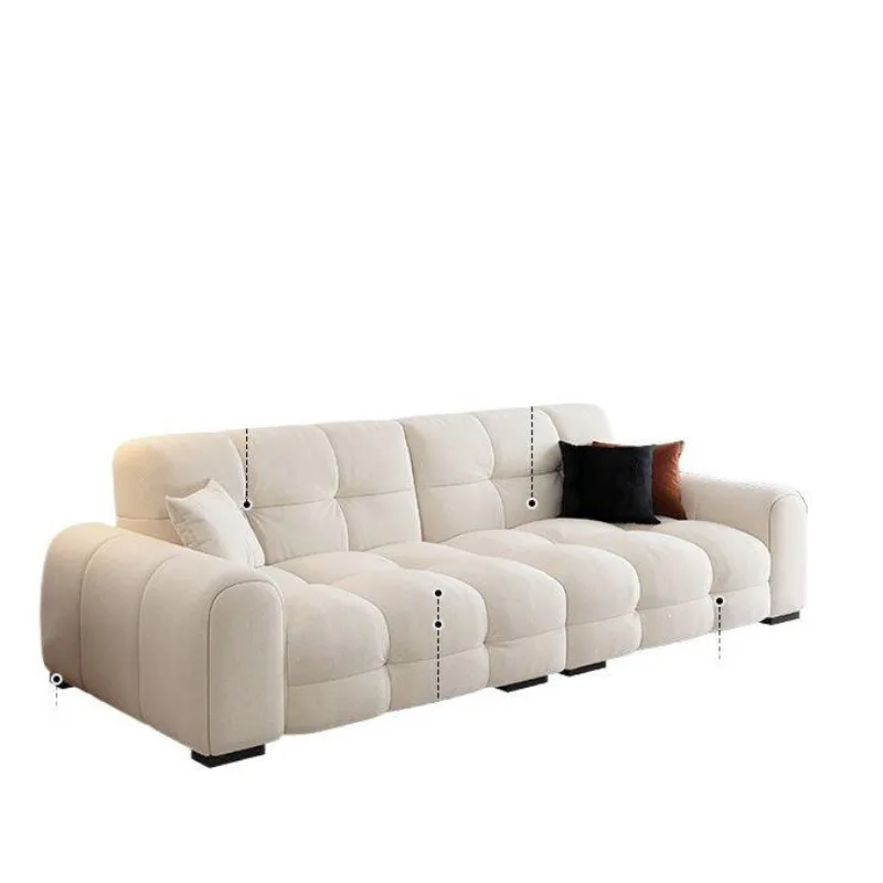 Fabric sofa living room big puff cream wind candy modern simple wide sitting deep straight sofa
Fabric sofa living room big puff cream wind candy modern simple wide sitting deep straight sofa