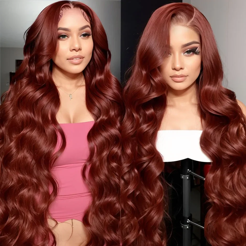 180 Density 100% Brazilian Reddish Brown 13X6 Lace Frontal Human Hair Wig Body Wave 13x4 HD Lace Dark Red Water Wave Virgin Hair
180 Density 100% Brazilian Reddish Brown 13X6 Lace Frontal Human Hair Wig Body Wave 13x4 HD Lace Dark Red Water Wave Virgin Hair