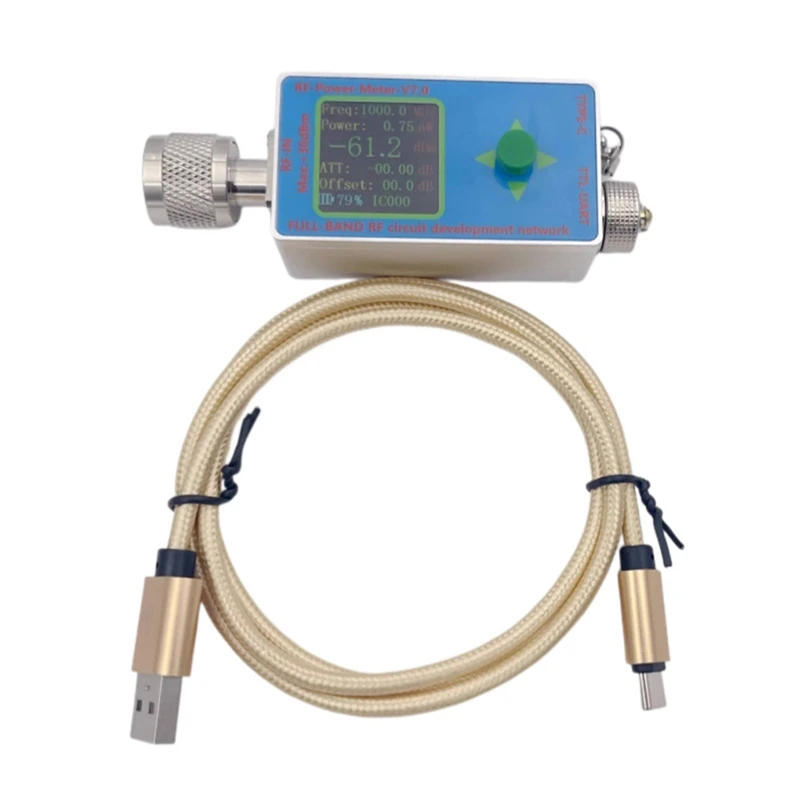 New 10Ghz LCD RF Power Meter V7 N-Type Type-C USB Full-Band RF Circuit Development Network Serial Communication Blue&Silver
New 10Ghz LCD RF Power Meter V7 N-Type Type-C USB Full-Band RF Circuit Development Network Serial Communication Blue&Silver