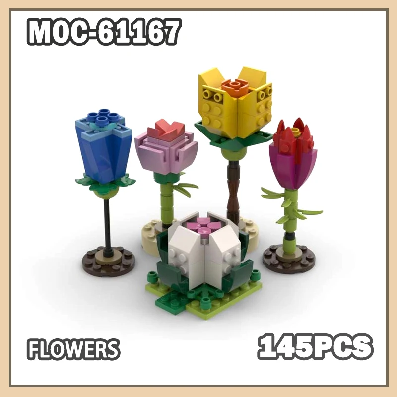 MOC-61167 креативные растения Mocs BRICK цветы строительные блоки милые маленькие цветочные украшения в сборе для девочек настольный подарок145 шт.
MOC-61167 креативные растения Mocs BRICK цветы строительные блоки милые маленькие цветочные украшения в сборе для девочек настольный подарок145 шт.