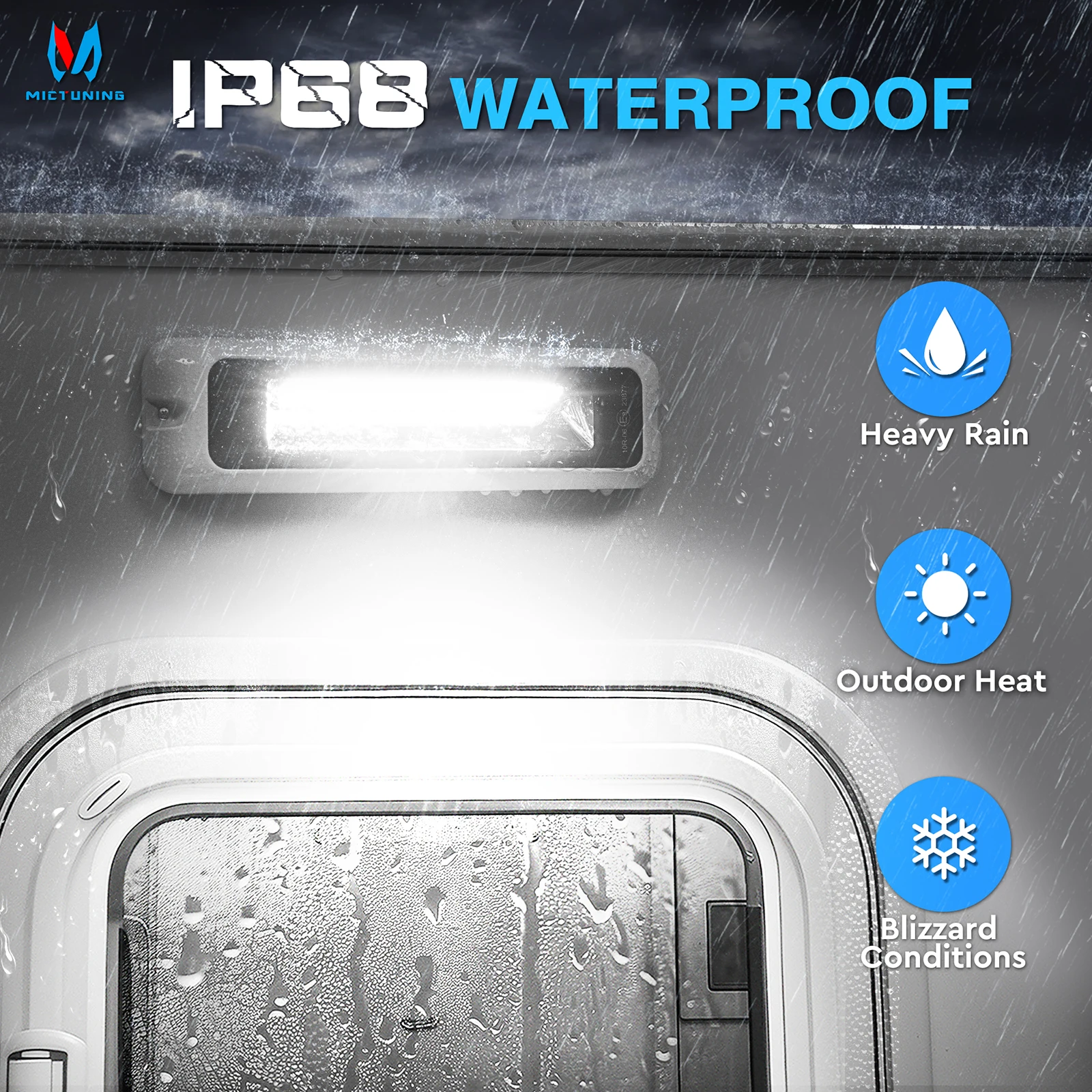 MICTUNING 4/6 Inch RV Exterior Porch Light,LED Utility Awning White 6000K,Outdoor IP68 Waterproof Aluminum for Garden Camper
MICTUNING 4/6 Inch RV Exterior Porch Light,LED Utility Awning White 6000K,Outdoor IP68 Waterproof Aluminum for Garden Camper