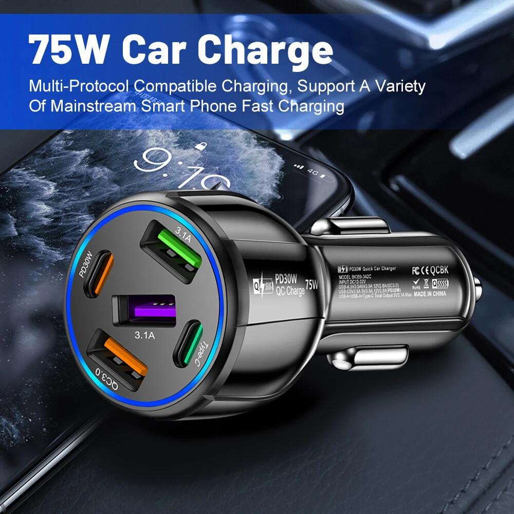 90W Car Charger Usb Type C Fast Charging Power Adapter Quick Charge 3.0 for Iphone 14 13 12 Xiaomi 13 Samsung Car Phone Charger
90W Car Charger Usb Type C Fast Charging Power Adapter Quick Charge 3.0 for Iphone 14 13 12 Xiaomi 13 Samsung Car Phone Charger