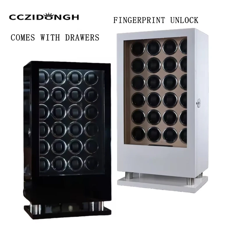 Luxury fingerprint lock LCD screen Wooden Watch Winder Box for 24 30 Watches, Automatic Watch Rotator with Storage Drawers
Luxury fingerprint lock LCD screen Wooden Watch Winder Box for 24 30 Watches, Automatic Watch Rotator with Storage Drawers
